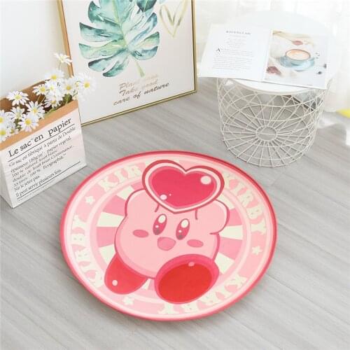 Kirbs Red Five-Pointed Star Carpet Kawaii Game Derivative Stuffed Doll Plush Room Decor Gift
