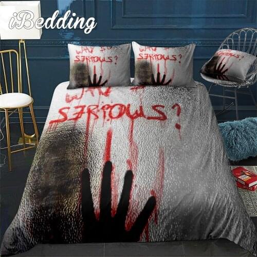 Blood and Hands Bedding Set US Size Queen King Size 3Pcs High Quality Duvet Cover Bed Pillow Shams Home Decoration Dropshipping