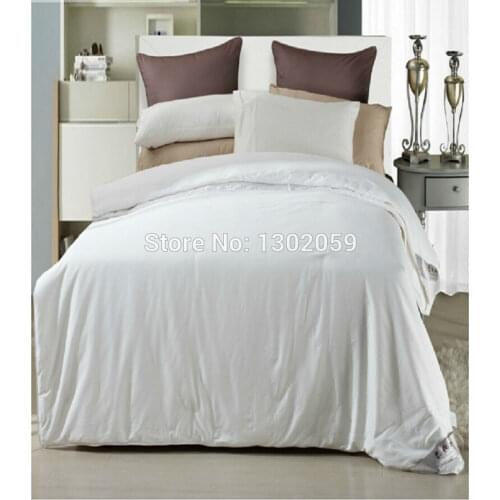 King Queen Full Twin China 100% Whites Mulberry Silk Comforter Quilt Blanket Duvet Autumn And Winter Or Make Any Size