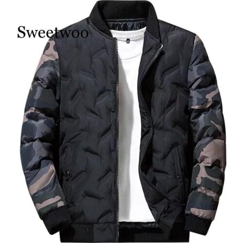 SWEETWOO Winter Men Bomber Jacket Casual Cotton Thick Warm Parkas Coats Male Thermal Outwear Windbreaker Jackets Clothing 4XL