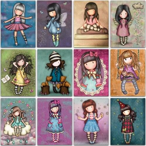 5D DIY Diamond Painting Kit Paint Cartoon Girl princess Picture Home Decor Full Square&Round embroidery mosaic Cross stitch Gift