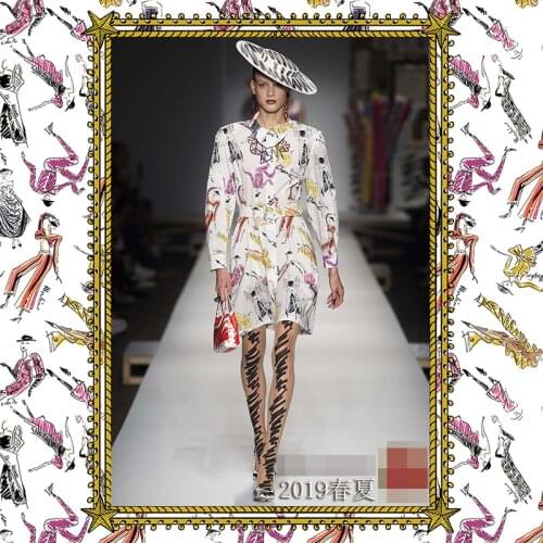 2019 new high quality twill printed fabric dress shirt fashion material beautiful polyester printed cloth custom wholesale