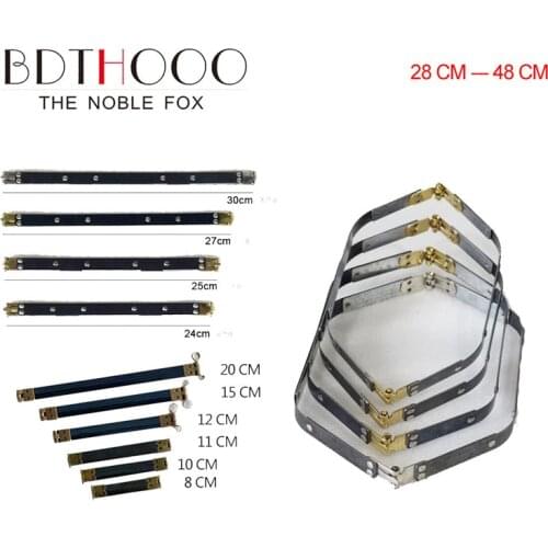 Wholesale 28cm 30cm 35cm 40cm 45cm Metal Internal Flex Frame Purse Frame Accessories Bag Flex Spring Clasp