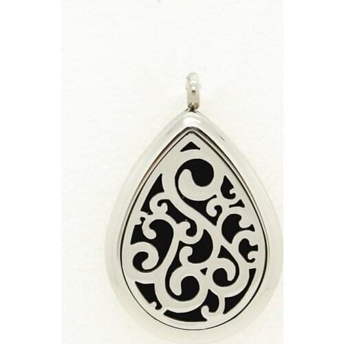 2016 New Design Stainless Steel Oval Shape Essential Oil Diffuser pendant Necklace