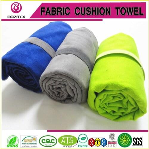 Outdoor travel microfiber suede towel swimming trip beach fast dry towel for home kitchen with mesh bag