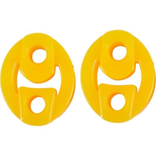 Rubber 2 Holes Race Car Muffler Exhaust Hanger Bushing 2 Pcs