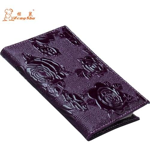 Sliver Three-Dimensional Embossed Rose Pu Leather Passport Cover Credit Card Holder Pu Leather Passport Holder With Traveling