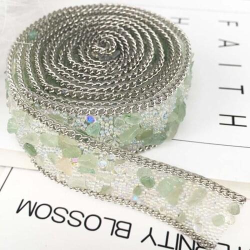 Rhinestone colour Hot drilling lace for DIY coat dress Handmade accessories toppa parche 1meter