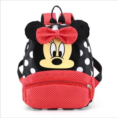 Disney Kids bag Kindergarten Children Mickey Mouse School Bags Pink Minnie Backpack Princess Schoolbags Satchel For Boys Girls