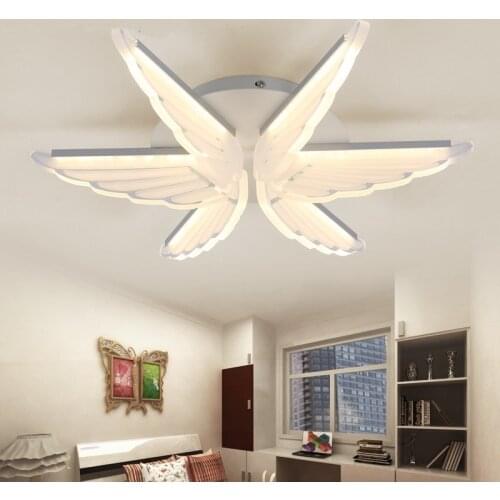 Led lamp Ceiling lights eye protection Childrens bedroom Angel wing creative modeling modern minimalist ceiling lamps ET32
