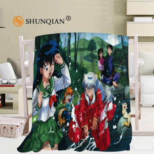 InuYasha Blanket Soft DIY Sofa Bed Throw Blanket Kid Adult Warm Custom Blanket 56x80Inch50X60Inch40X50Inch