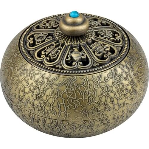 Tibetan Buddhist Utensils, a Complete Eight Auspicious Tray Incense Burner