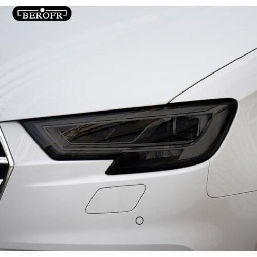 Car Headlight Tint Black Protective Film Protection Transparent TPU Stickers Accessories For Audi A3 S3 RS3 8V 2013-On Sportback
