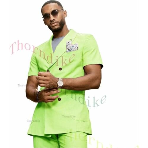 Thorndike 2021 Fashion Mens Suit Slim Fit Prom Wedding Suits for Men Groom Tuxedo Jacket Pants Custom Summer Men Blazer T1340