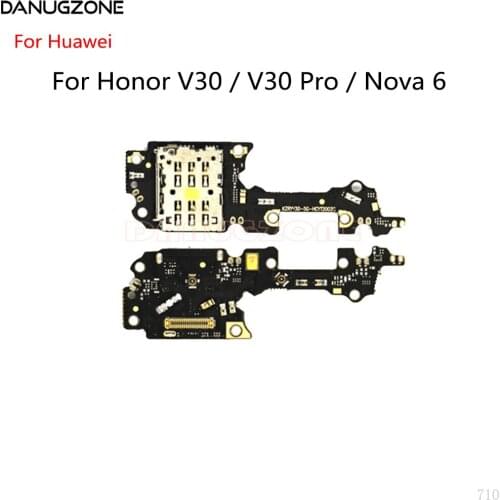 SIM Card Reader Socket Tray Slot Microphone Module Board For Huawei Honor V30 / V30 Pro / Nova 6