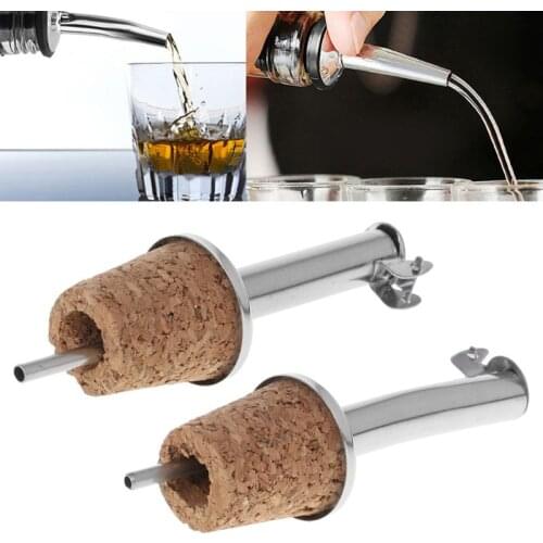 VFGTERTE 1PC Stainless Steel Olive Oil Red Wine Pourer Dispenser Spout Bottle Stopper Kitchen Bar Barware Tools
