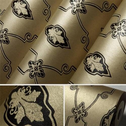 Wellyu Luxury European bronzing non-woven wallpaper living room porch aisle background relief wallpaper papel de parede