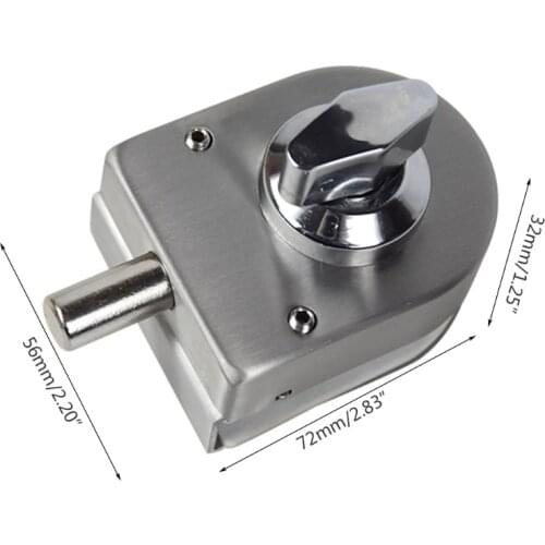 Stainless Steel Glass Door Lock Floor Latch Lock Bolt Ground Lock for Bathroom Toilet Shop Glass Doors