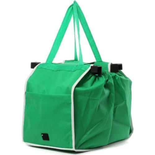 Women Handbags Shopping Bags Eco-friendly Large Capacity Green Supermarket Supplies Reusable Trolley Tote Foldable 35.5*25cm