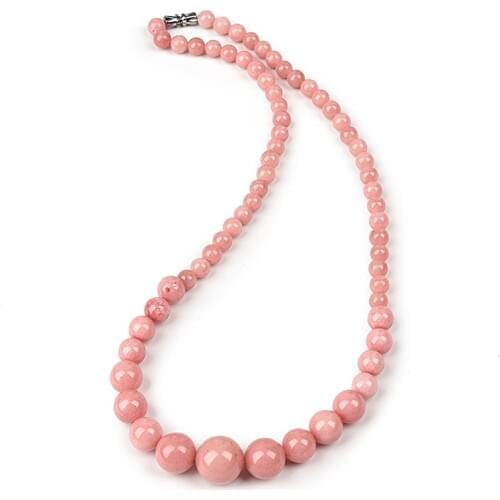 Pink Rhodochrosite Jasper Elegant Necklace Pick Size 6-14mm Pink Rose color and clear 18inch Fit Your Girlfriend H115