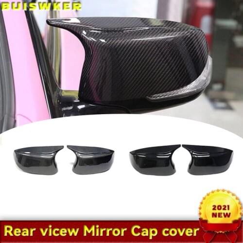 1 Pair Glossy Bright Black Mirror Covers Left Right Side Rearview Mirror Cap Shell For Infiniti Q50 Q60 SQ50 XQ30 2014-2020