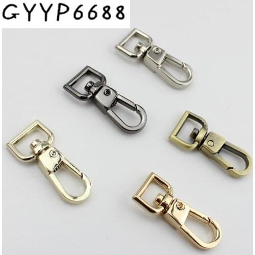 100pcs DIY hand leather bags hardware accessories hook deduction key chain dog buckle Leash Swivel Hook Buckle Trigger
