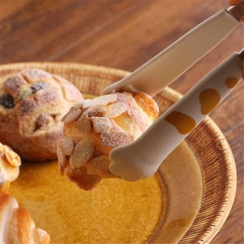 12cm Cat Paw Nylon BBQ Grilling Tong Stainless Steel Salad Bread Serving Non Stick Kitchen Barbecue Grill Cooking Utensils