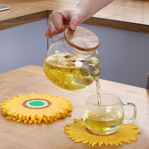 2pcs Creative Insulation Mat Mat Kitchen Silica Gel Circular Big Coasters Mats of Fat