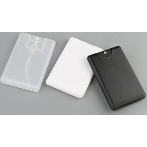 2000pcs Fast shipping 20ml Plastic Credit Card Shape Pocket Perfume Bottle Women Cosmetic Container Small Spray Packaging SN3058