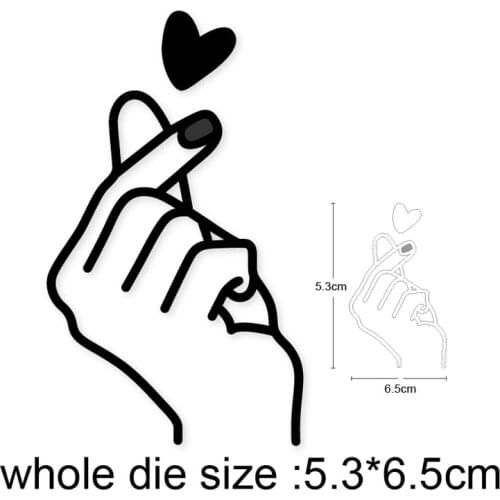 2020 new Craft dies Hand and Heart Frame Metal Cutting Dies Stencils for DIY Scrapbooking dies Embossing Album Paper Card Making