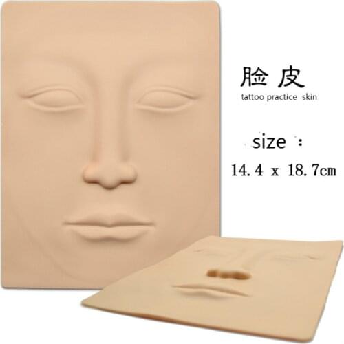 3D Silicone Face Tattoo Practice Skin High Quality Tattoo Design Fake Skins For Beginners Permanent Makeup Practice