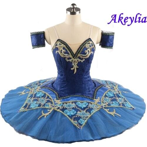 Royal Blue Ballet Tutu Professional Blue Bird Pancake Tutus Florida Dancewear Skirt Sleeping Beauty Stage Performance Costumes