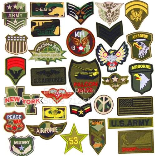 Free Shipping 10 pcs Peace label no war army badge embroidered Iron On Patches garment badge Quality Appliques hat diy accessory
