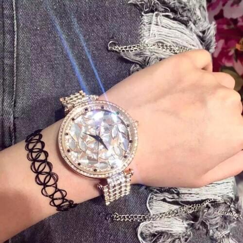 New Arrival Brand Full Crystal Watch Women Luxury Czech Stones Watch Lady Zircon Rhinestone Watch Bangle Bracelet