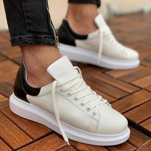 Chekich Mens & Womens Shoes White and Black Artificial Leather Casual Unisex Sneakers Comfortable 2021 Fashion Wedding Orthopedic Walking Sport Odorless Lightweight Breathable Male Female Lovers Couples Suits CH256