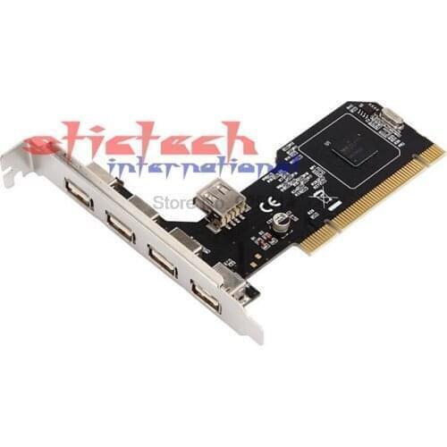 By dhl or ems 500 pieces High Quality USB 2.0 USB 5 PORTS 2 PCI CARD Controller Adaptor Newest
