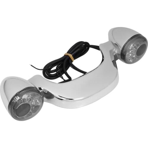 Chrome Motorcycle Smoke Rear LED Brake Light Turn Signal Bar For Harley Touring Street Road Glide 2010-2020 New