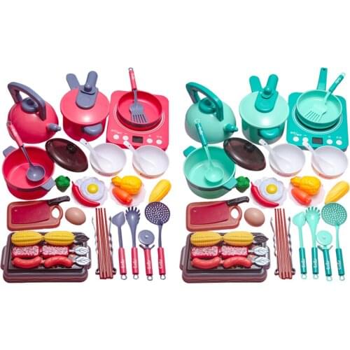 Kitchen Play Playset Toy Induction Cooker Food Accessories for Boys Girls