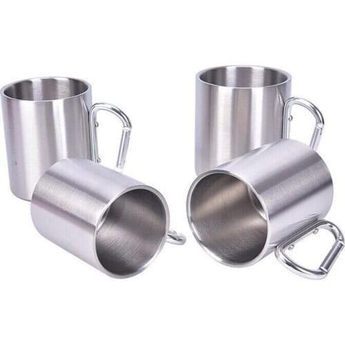 Campsite Outdoor cup carabiner hooks with Stainless steel cup