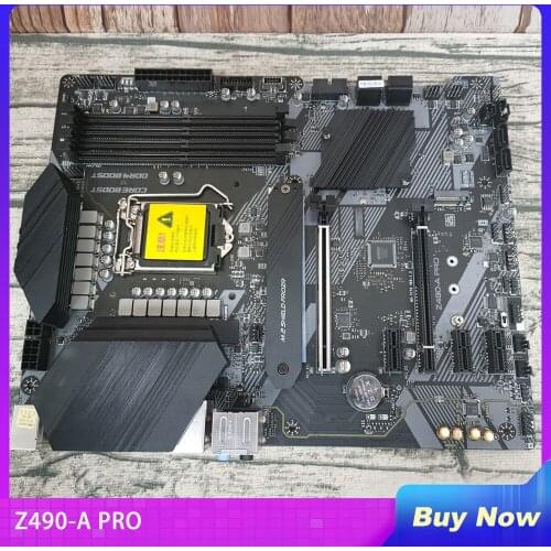 Z490-A PRO For MSI Desktop Motherboard LGA 1200 Intel Z490 PCI-E 3.0 M.2 DDR4 128GB Will Test Before Shipping