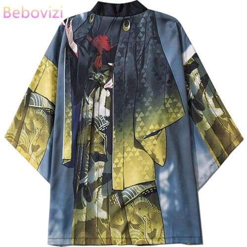 Fashion INS Casual Japanese Style Harajuku Kimono Cosplay for Mens Women Streetwear Robe Japan Cardigan Top Yukata Haori Clothes