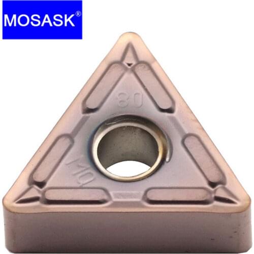 MOSASK 10pcs TNMG160404-MQ ZM30 Stainless Steel Processing Machining Tungsten Cemented Carbide Inserts