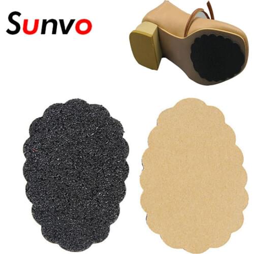 2 Pcs Anti-Slip Shoe Sole Sticker for High Heel Sandal Boot Self-Adhesive Forefoot Mat Front Pads Shoe Protector Grip Insert