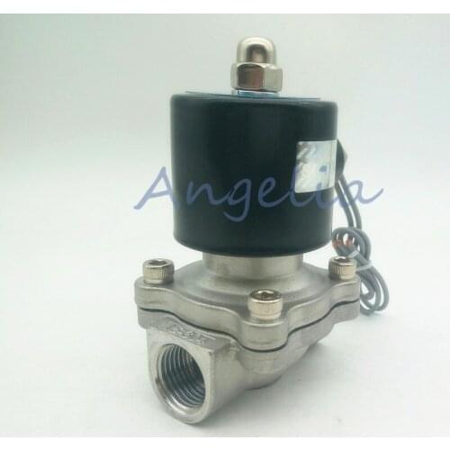 G1" DN25 BSPP DC24V DC12V Stainless Steel 304 Normally Closed Electric Solenoid Valve NC