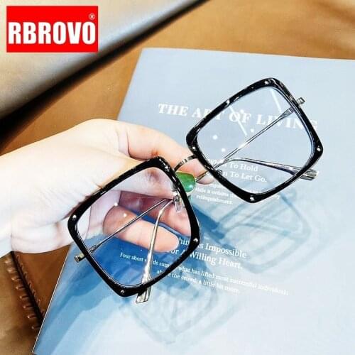 RBROVO Oversized Women Glasses Frame Square Women Eyewear 2021 Fashion Brand Designer Eyeglass Frame For Women Optics Spectacle