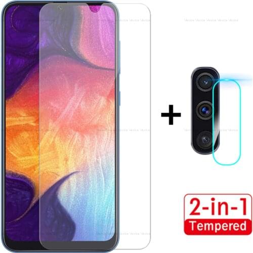 Front Tempered Glass+Back Camera Glass 2PCS For Samsung Galaxy A50 A40 A70 A60 A51 A71 2019 A7 2018 Screen Protector on A 50 51