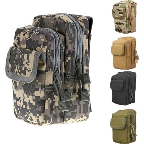 Camping Molle Pouch Waist Pack Hunting Bag Belt Pocket Military Waist Pack Running Tactical Travel Outdoor EDC Phone Pouch