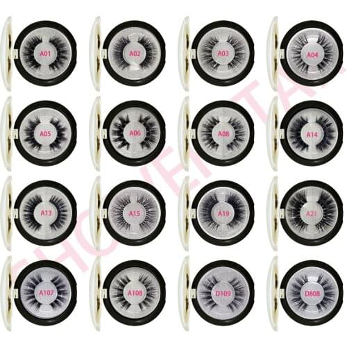 Factory Stock 6D Handmade Siberia Mink Eyelashes 21mm D22 E14 Reuse Crystal Round Box Natural Fluffy Curl Embellish Eye