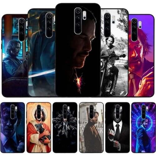Keanu Reeves John Wick black Silicone Phone Case For Redmi note 9 8 7 Pro S 8T 7A Cover