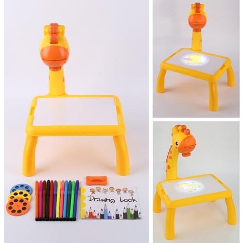 Led Projector Art Drawing Table Toys Kids Painting Board Desk Arts and Crafts Projection Montessori Children Learning Juguetes